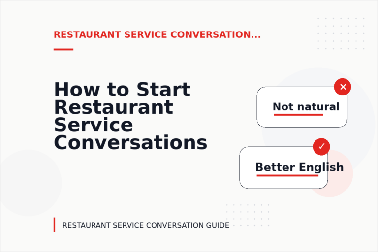 How to Start Restaurant Service Conversations Clearly How to Start Restaurant Service Conversations Clearly