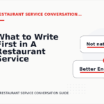 What to Write First in A Restaurant Service Conversation