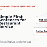 Simple First Sentences for Restaurant Service Conversations