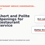 Short and Polite Openings for Restaurant Service Conversation English