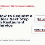 How to Request a Clear Next Step in Restaurant Service Conversation English