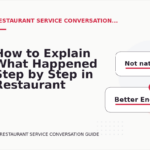 How to Explain What Happened Step by Step in Restaurant Service Conversation English