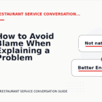 How to Avoid Blame When Explaining a Problem in Restaurant Service Conversation English