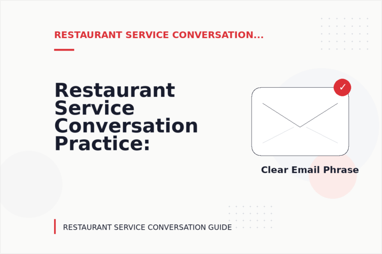 Restaurant Service Conversation Practice: Email and Message Examples Restaurant Service Conversation Practice: Email and Message Examples